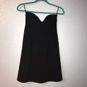 Black Strapless Skater Dress